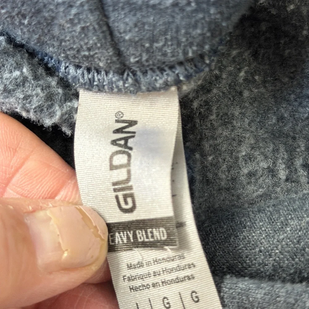 Gildan Dark Gray Hoodie with Logo - Picture 6 of 7